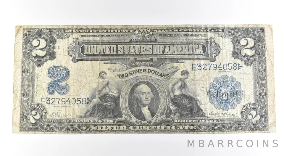 1899 $2 Silver Certificate Large Note Blue Seal *2672