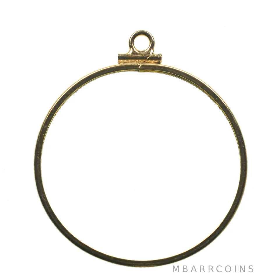 12K 32.6mm GF 1 Oz Gold Eagle Krugerrand Coin Bezel Pendant Frame Edge *1467