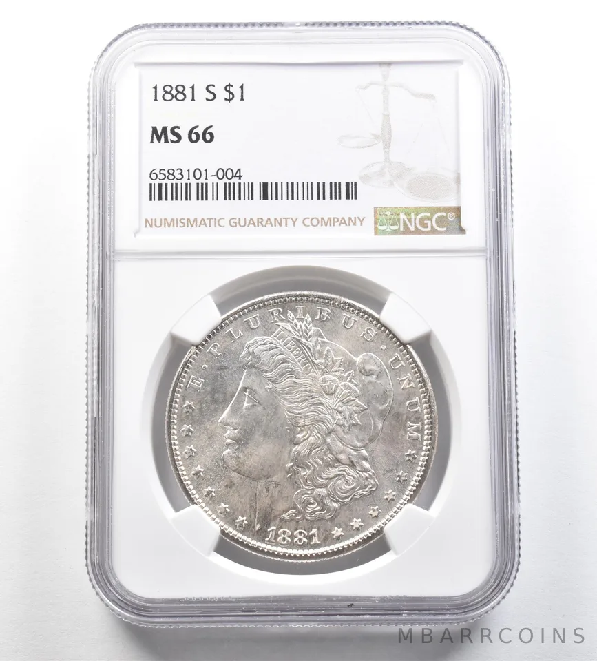 1881-S Morgan Silver Dollar MS66 NGC a7170