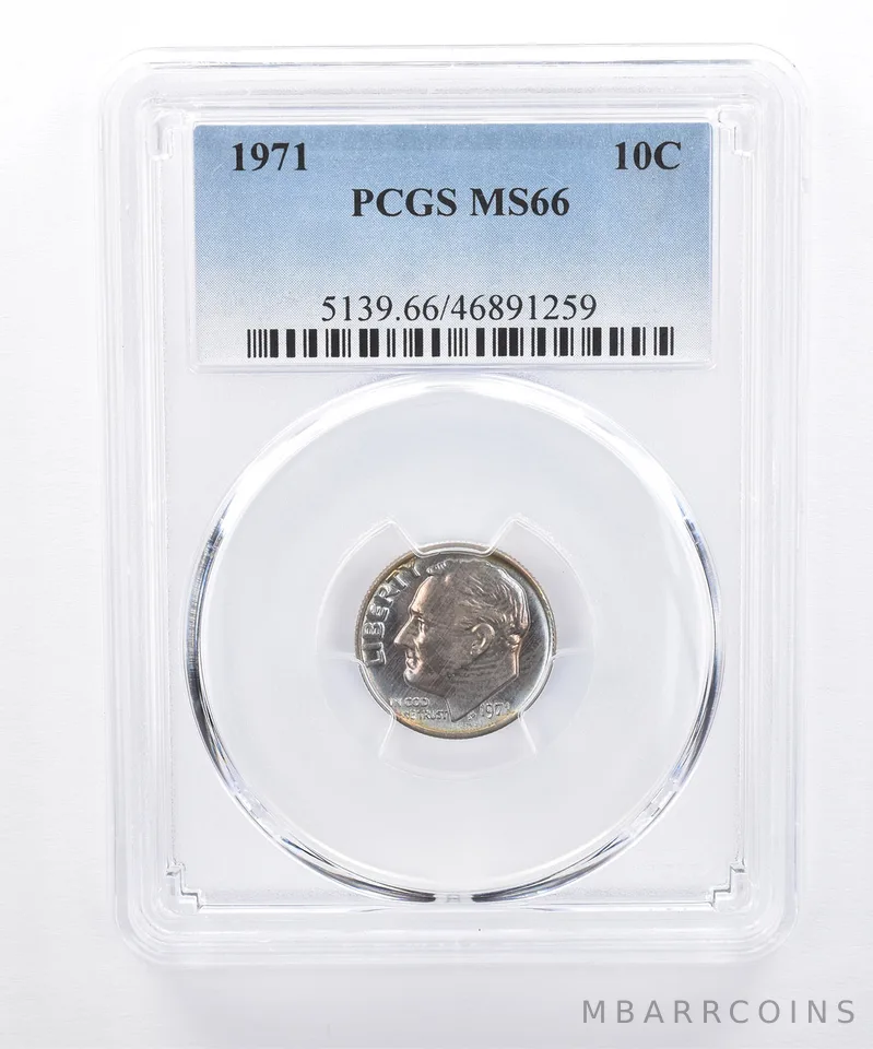 1971 Roosevelt Dime MS66 PCGS Beautiful Tone *8302