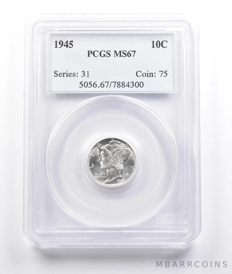 1945 Mercury Dime MS67 PCGS *6820