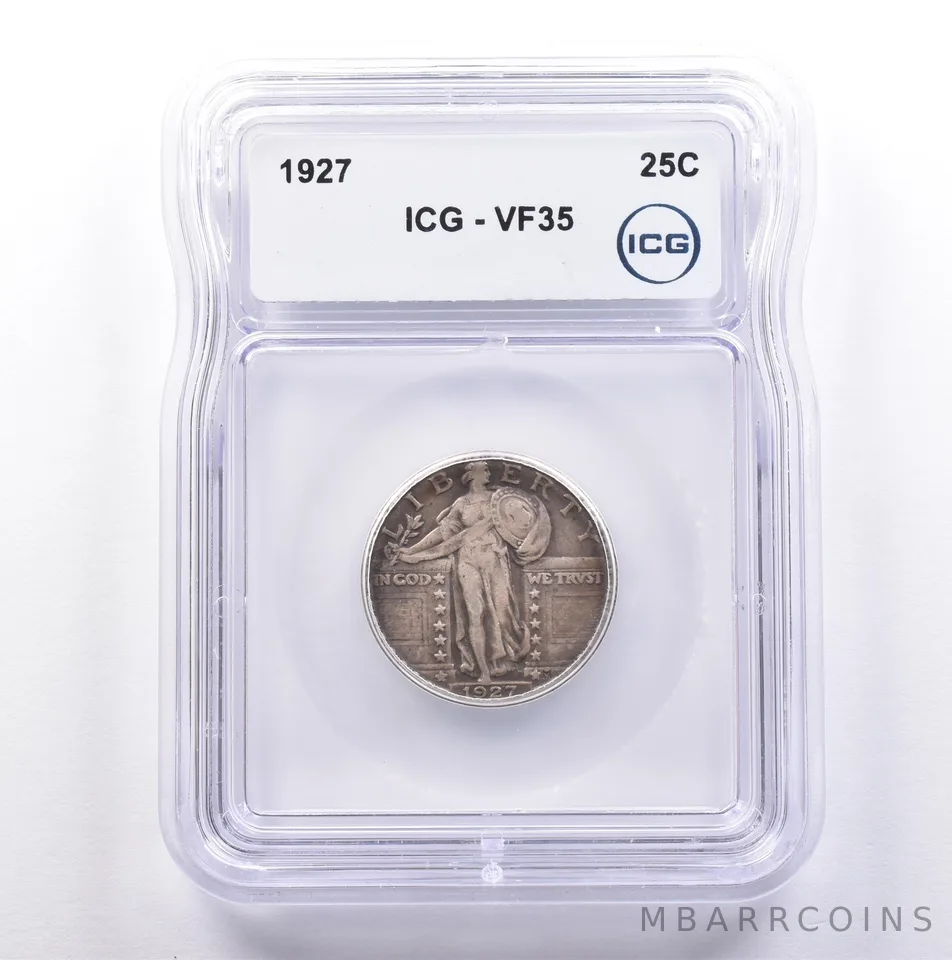 1927 Standing Liberty Quarter VF35 ICG *9033