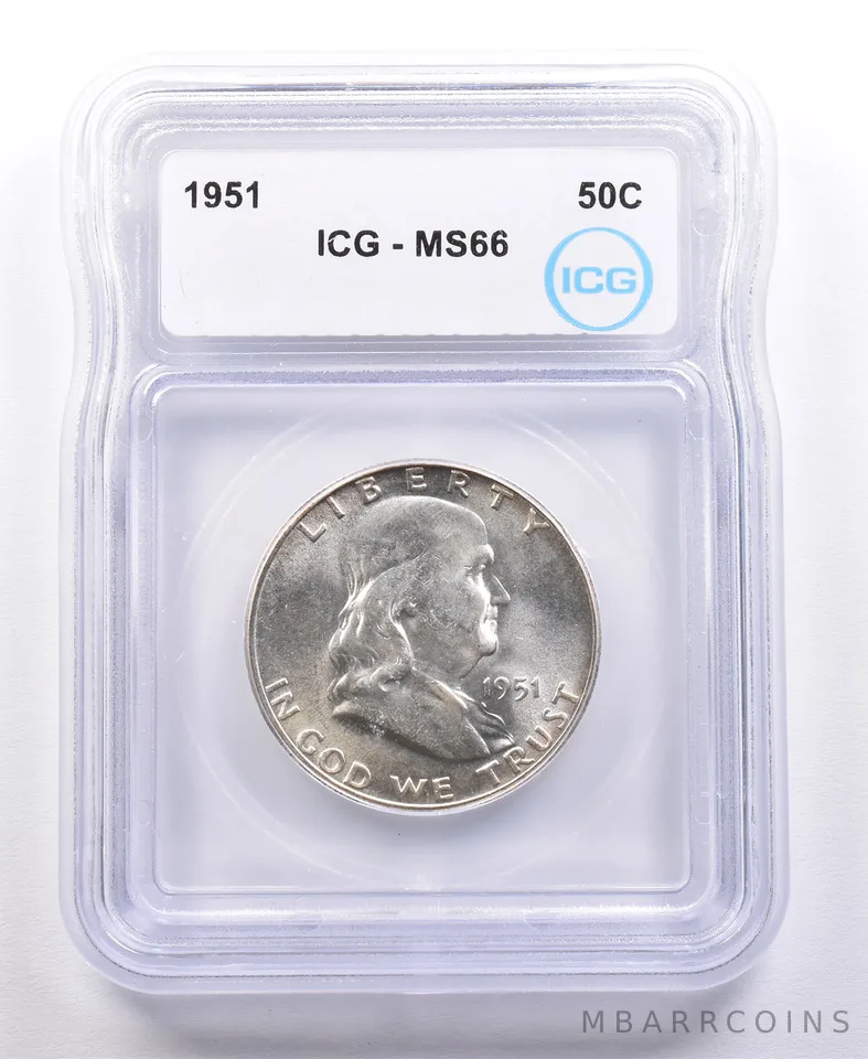 1951 Franklin Half Dollar MS66 ICG *4662