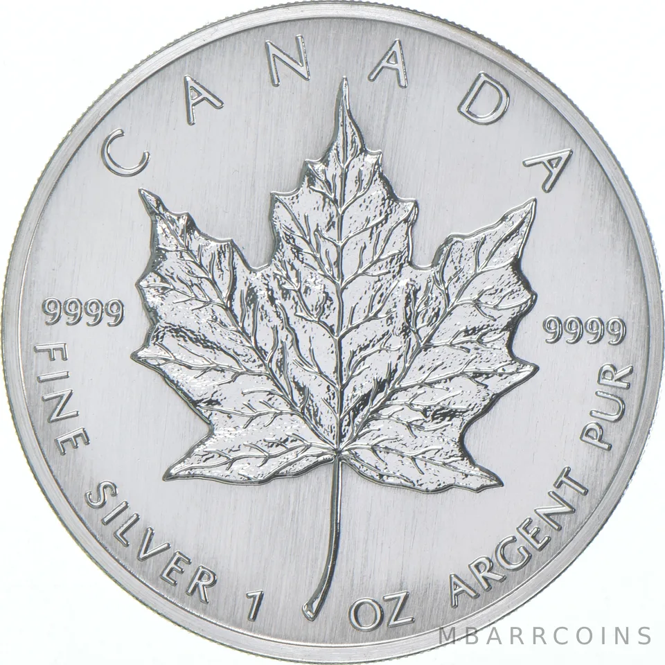1989 Canada 5 Dollars Silver Maple Leaf 1 Oz Silver BU