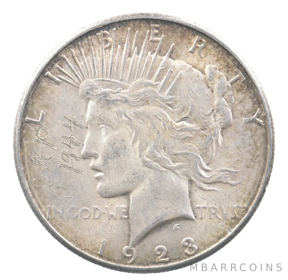 1923-S Peace Silver Dollar JRP 1944 WWII Love Token *1388