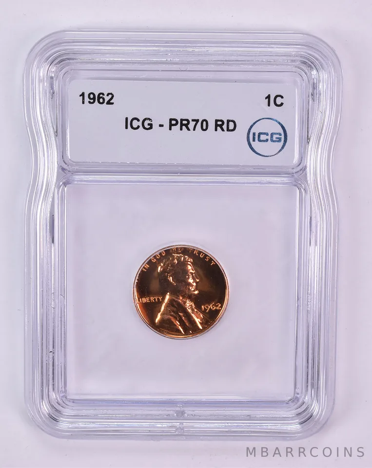 1962 Lincoln Memorial Cent PR70 RD ICG