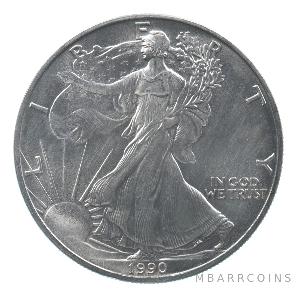 Better Date 1990 American Silver Eagle 1 Troy Oz .999 Fine Silver *519
