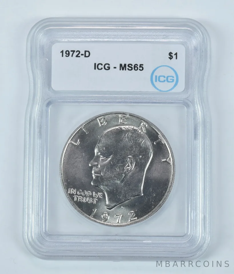 1972-D Eisenhower $1 MS65 ICG
