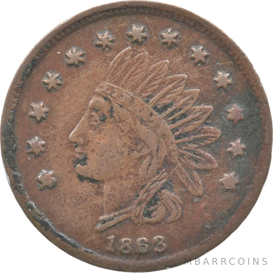 1863 CH Bennett Civil War Token Ohio 165-O-5a R-8 a4673