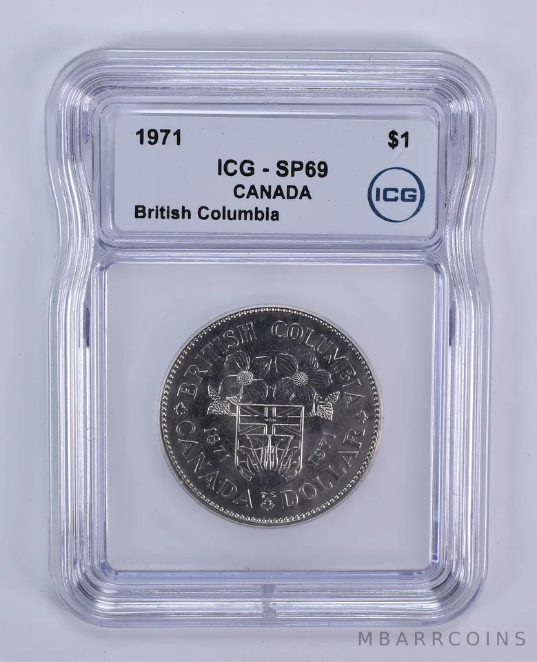 1971 Canada 1 Dollar British Columbia SP69 ICG