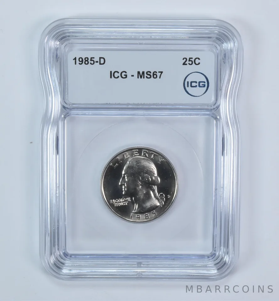 1985-D Washington Quarter MS67 ICG