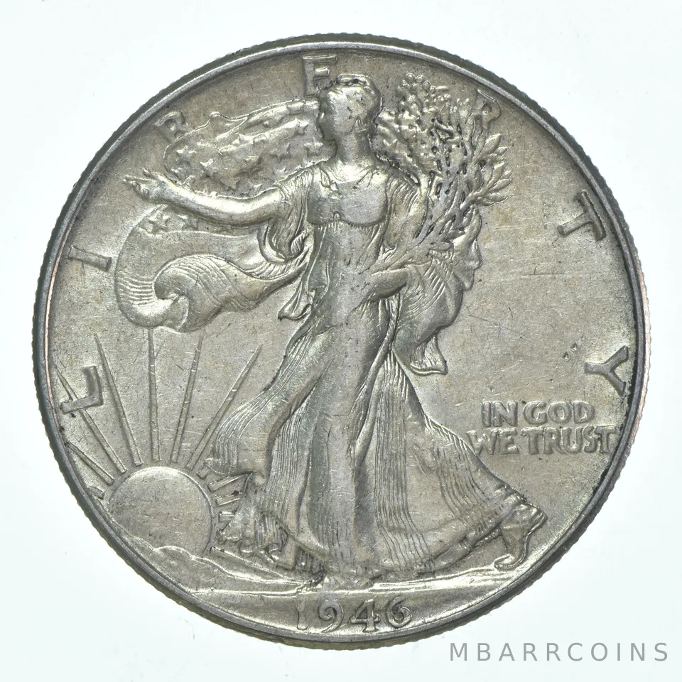 BU 1946 (P) Walking Liberty Half Dollar Uncirculated 90% Silver