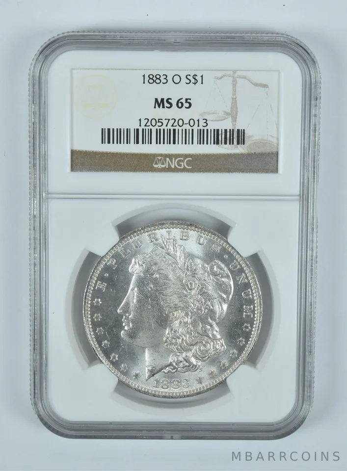 1883-O Morgan Silver Dollar MS65 NGC Brown Label