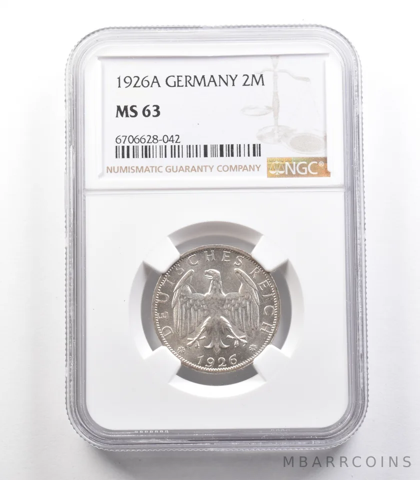 1926 A Germany 2 Marks MS63 NGC *2471