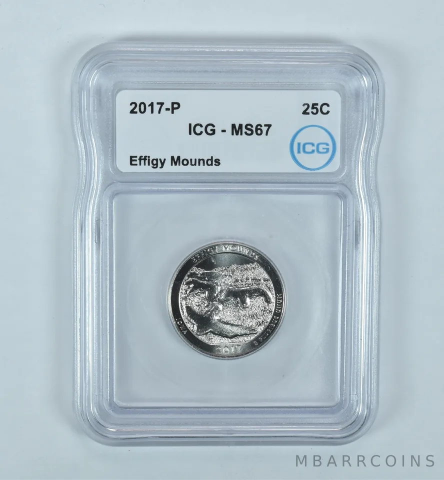 2017-P Washington Quarter ATB Effigy Mounds MS67 ICG