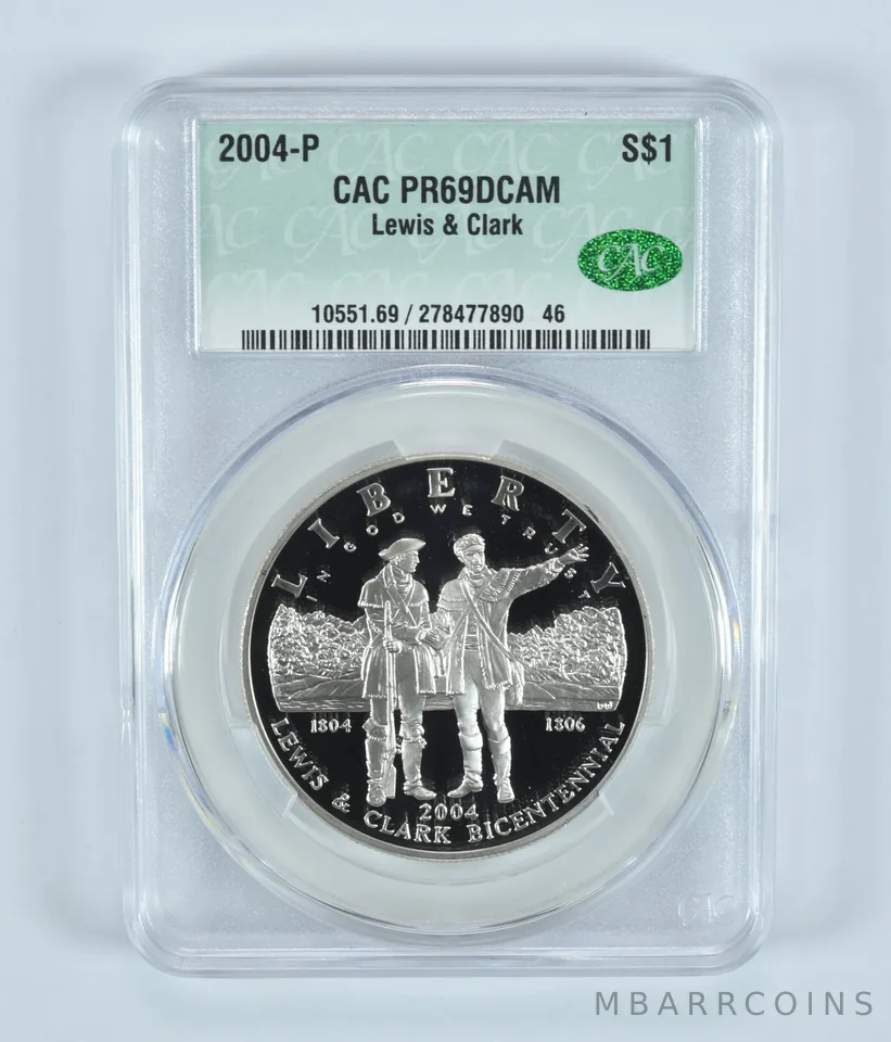 2004-P Lewis & Clark Commemorative Silver Dollar PR69 DCAM CAC CACg