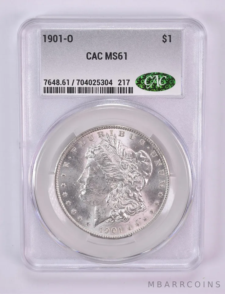 1901-O Morgan Silver Dollar MS61 CAC CACg