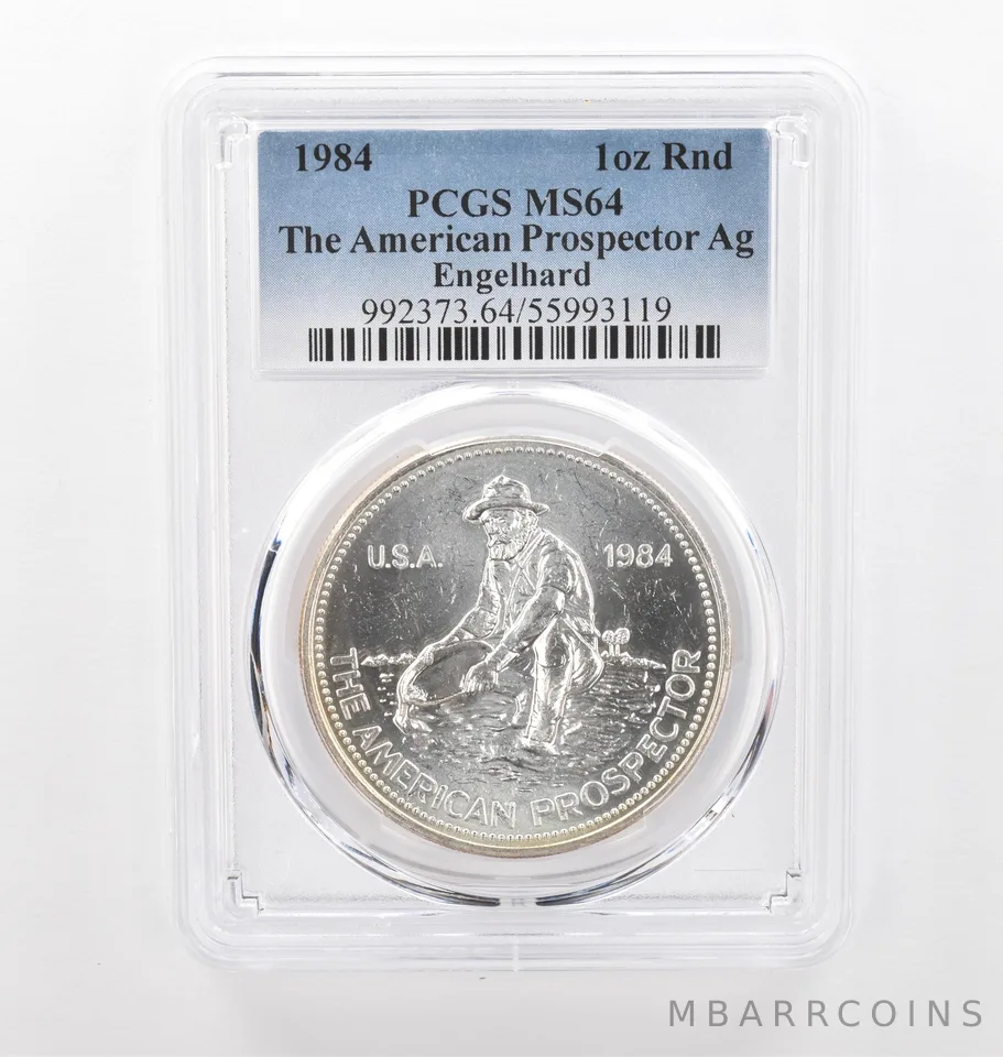 1984 Engelhard Prospector 1 Oz Silver MS64 PCGS Beautiful Tone *2155