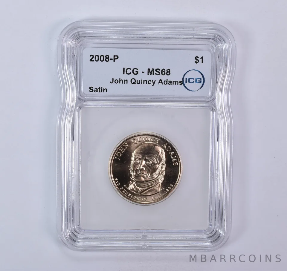 2008-P Presidential $1 John Quincy Adams SMS Satin MS68 ICG