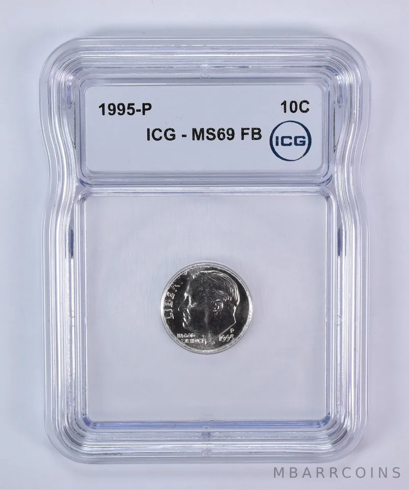 1995-P Roosevelt Dime MS69 FB ICG