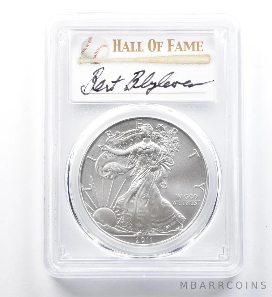 2011 American Silver Eagle Bert Blyleven MS70 PCGS *1232