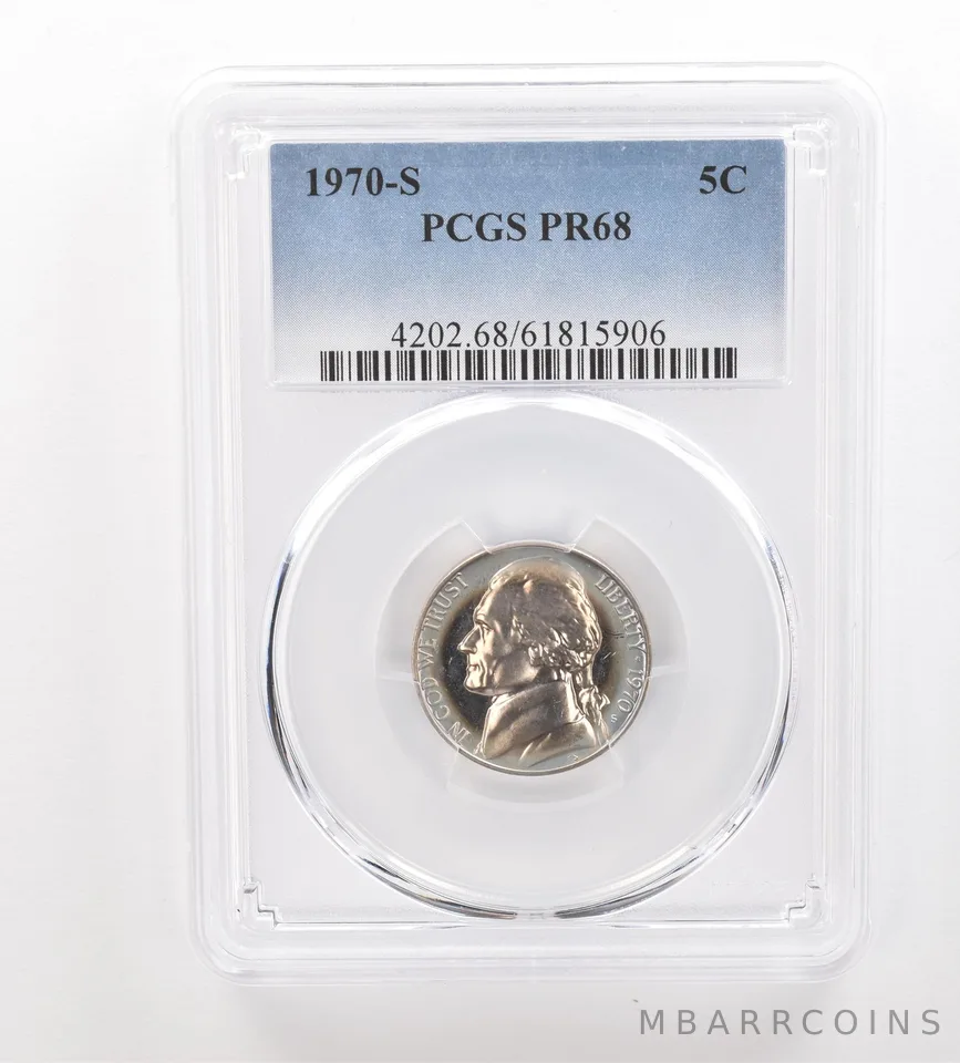1970-S Jefferson Nickel PR68 PCGS Beautiful Tone *3204