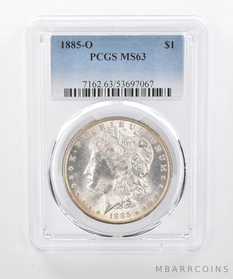 1885-O Morgan Silver Dollar MS63 PCGS Beautiful Tone Reverse *1468