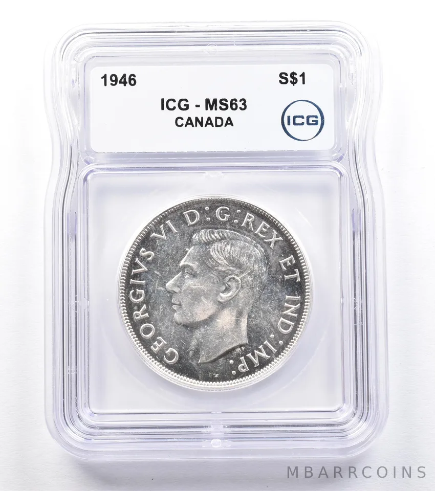 1946 Canada 1 Dollar Silver MS63 ICG *1813