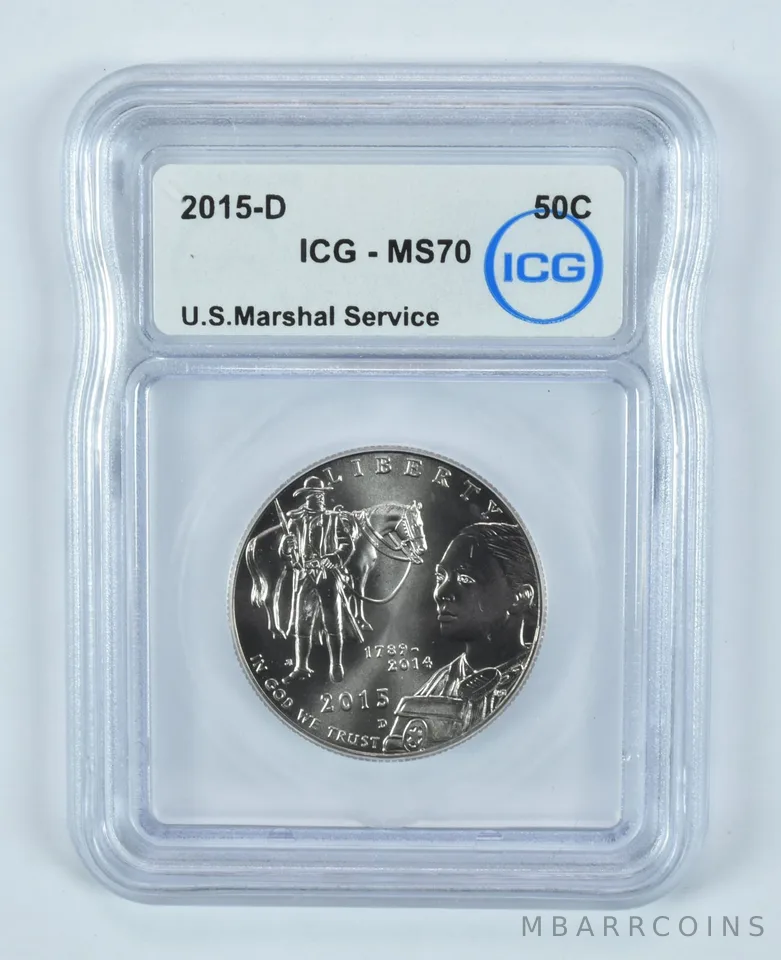 2015-D US Marshal Service Commemorative Half Dollar MS70 ICG
