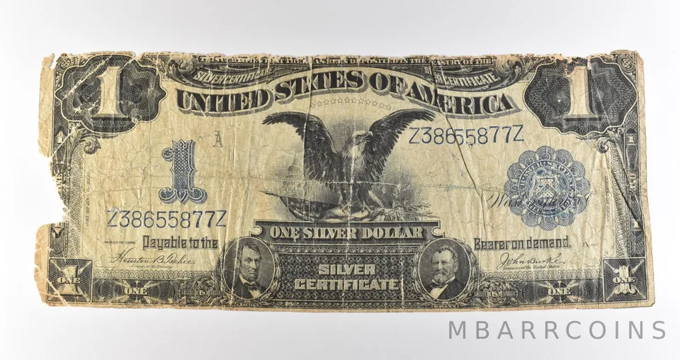 1899 $1 Silver Certificate Black Eagle Blue Seal Large Note Fr#233 *4634
