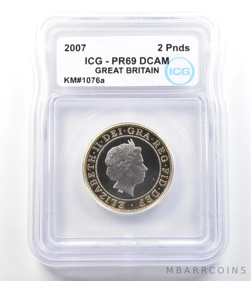 2007 Great Britain 2 Pounds KM#1076a PR69 DCAM ICG a3302