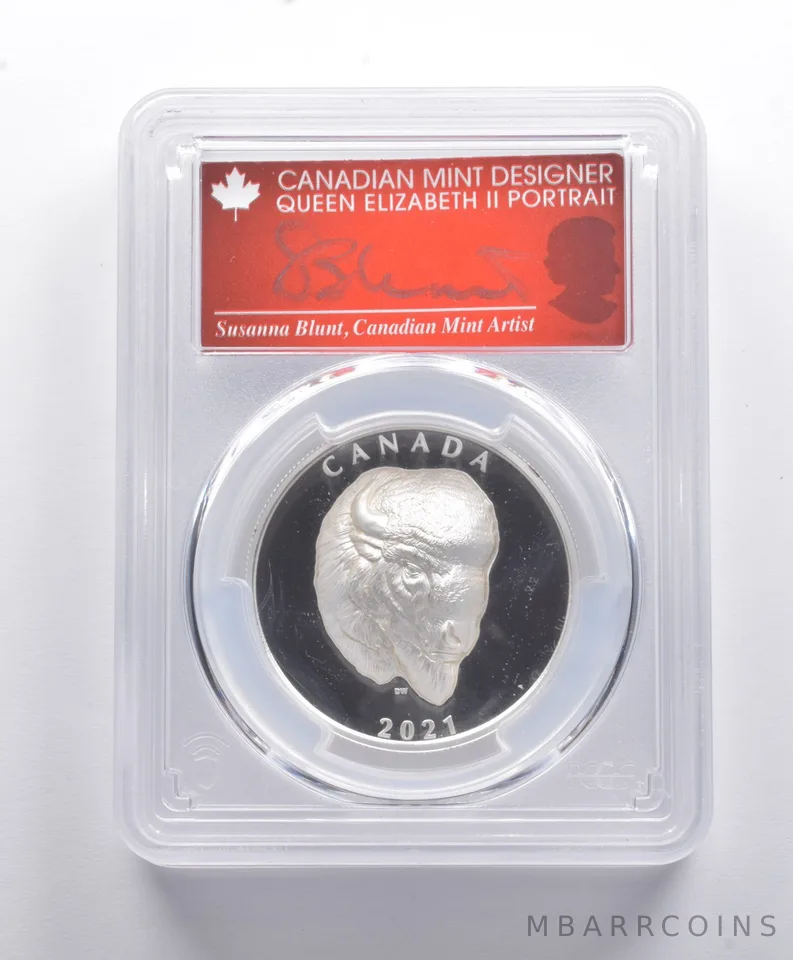 PR70DCAM 2021 $25 Canada 25 Dollars Bion Extra HR Signed Blunt PCGS a8837