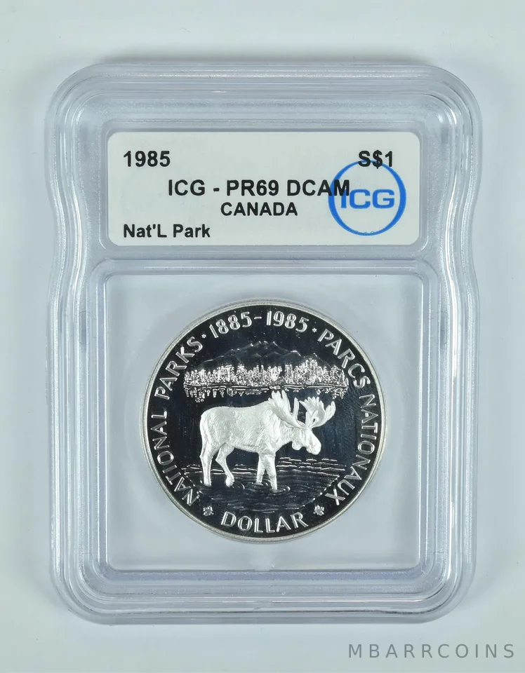 1985 Canada 1 Dollar Silver National Parks PR69 DCAM ICG