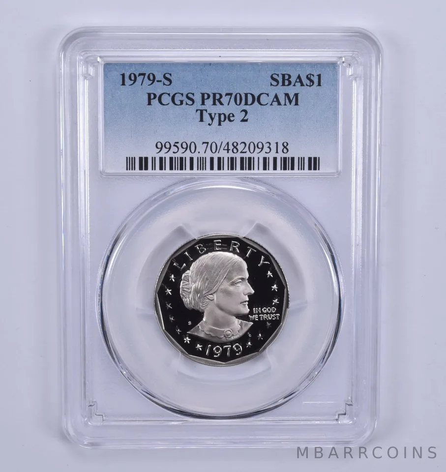 1979-S Susan B Anthony Dollar Type 2 PR70 DCAM PCGS Blue Label