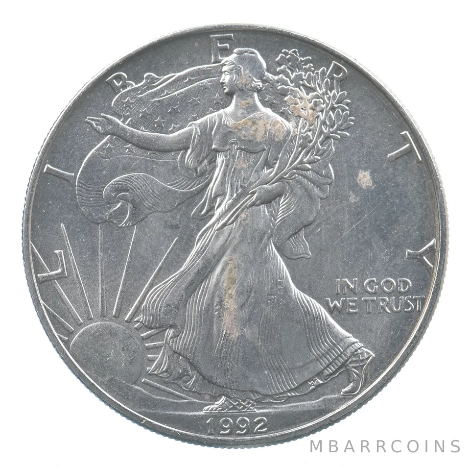 Better Date 1992 American Silver Eagle 1 Troy Oz .999 Fine Silver *853