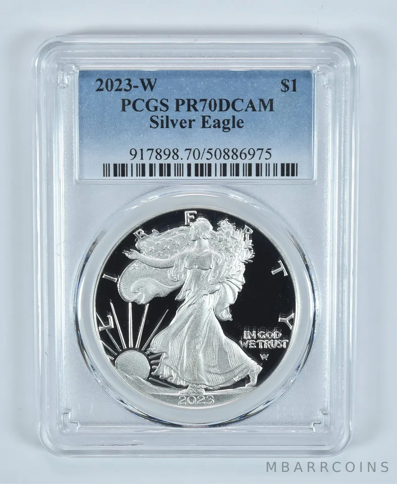 2023-W American Silver Eagle PR70 DCAM PCGS Blue Label