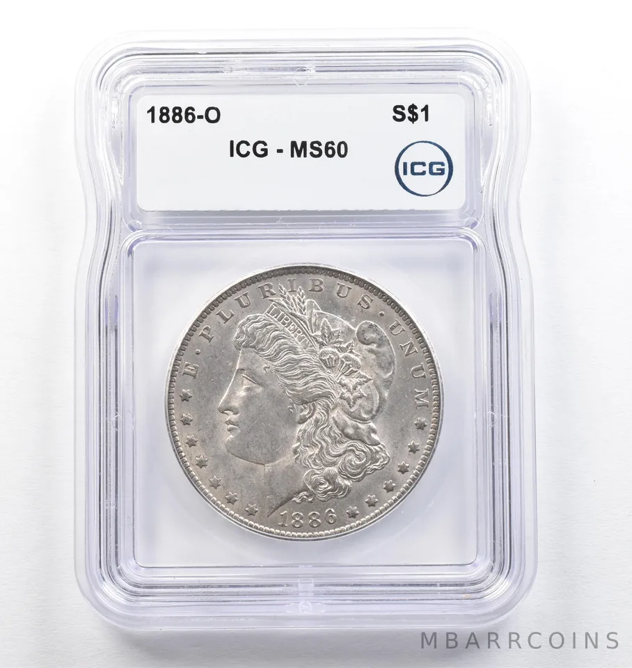1886-O Morgan Silver Dollar MS60 ICG *0734
