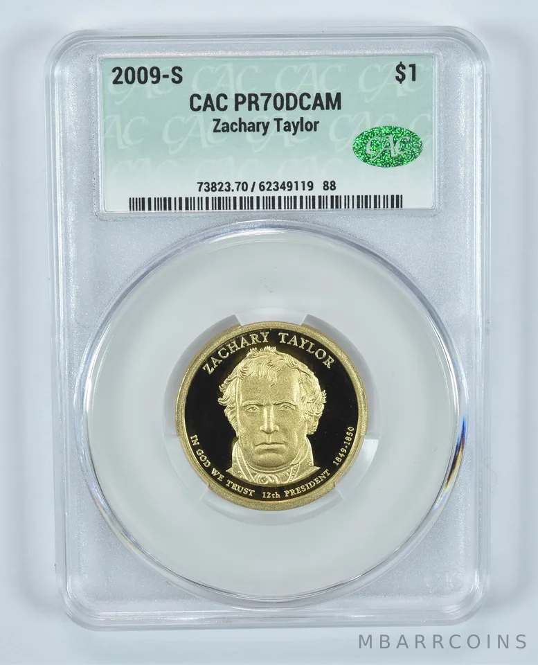 2009-S Presidential $1 Zachary Taylor PR70 DCAM CAC CACg