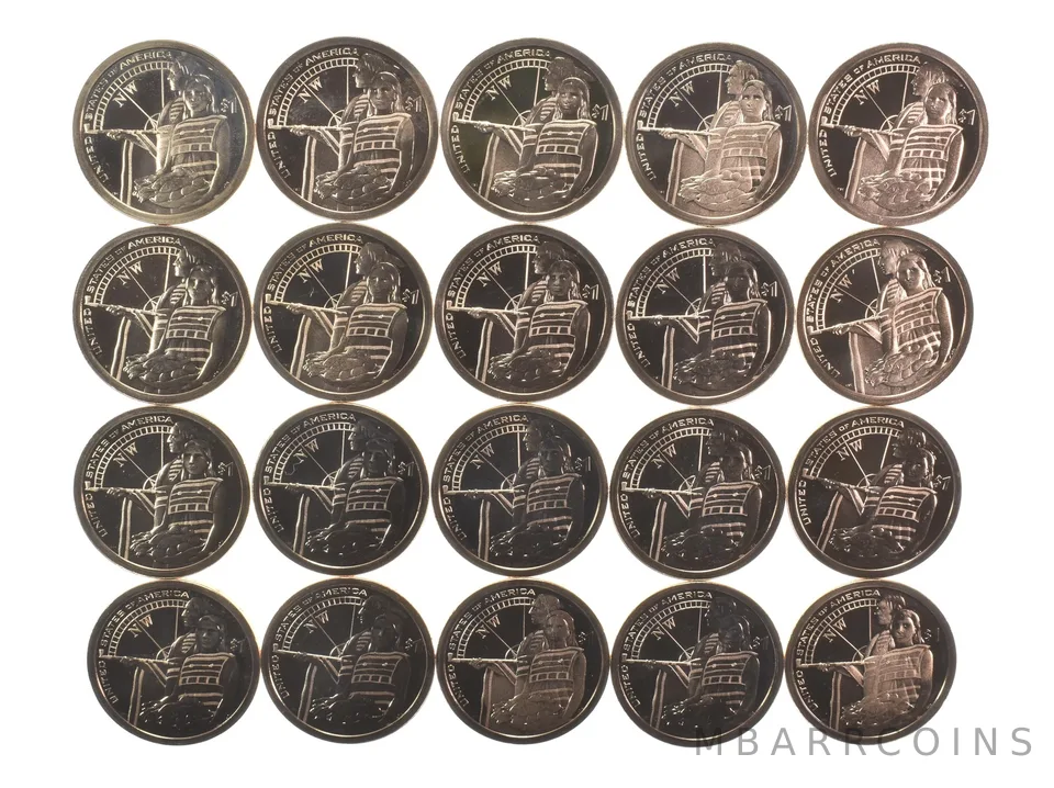 (20) 2014-S Sacagawea $1 Proof ROLL Native Hospitality