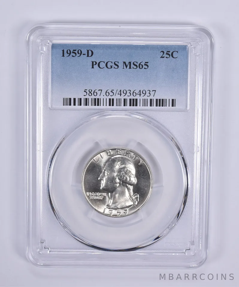 1959-D Washington Quarter MS65 PCGS Blue Label