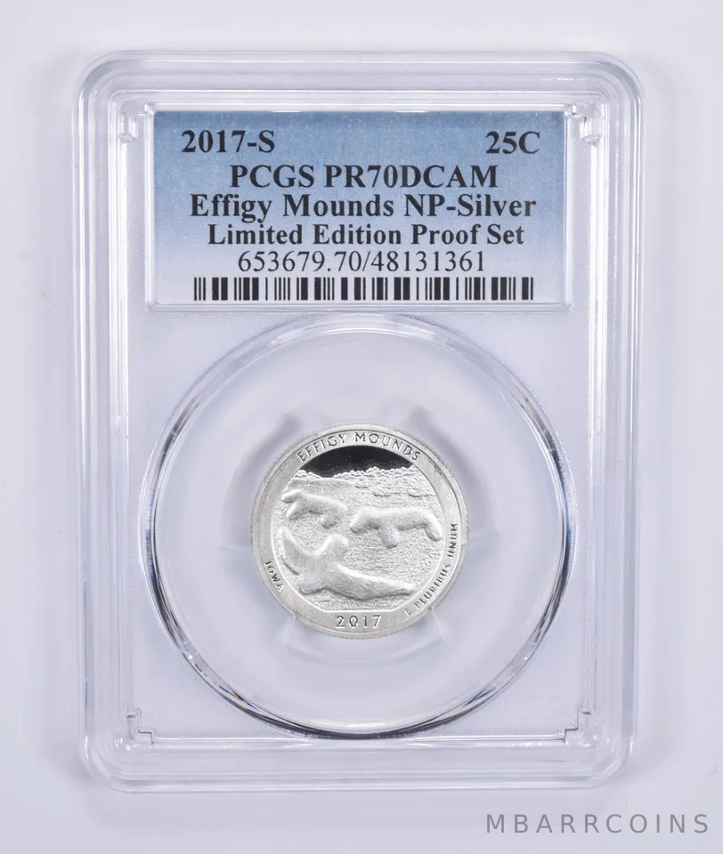 2017-S Quarter Silver Effigy Mounds Limited Edition Set PR70 PCGS