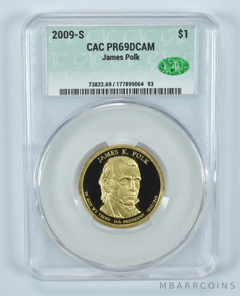2009-S Presidential $1 James Polk PR69 DCAM CAC CACg