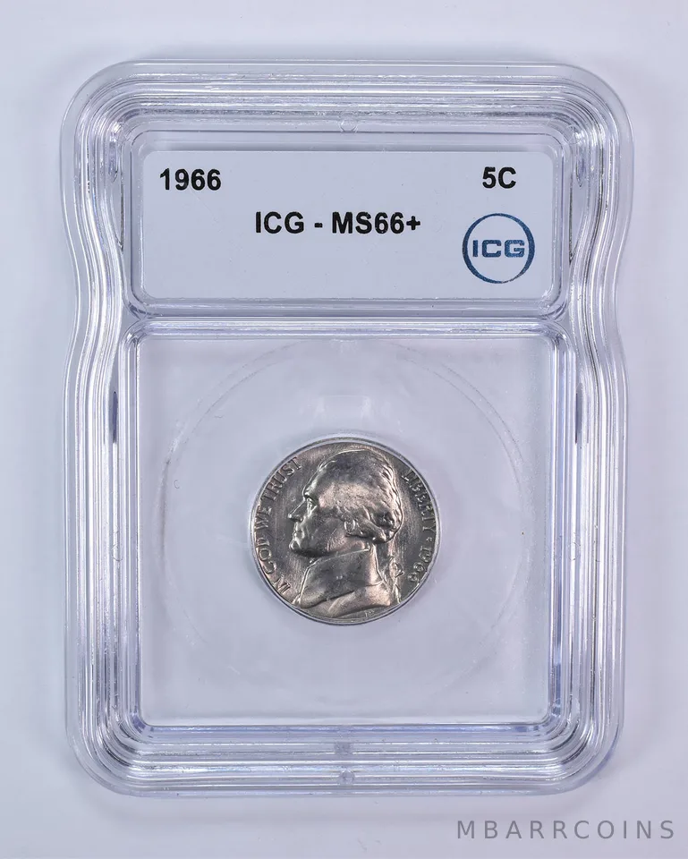 1966 Jefferson Nickel MS66+ ICG