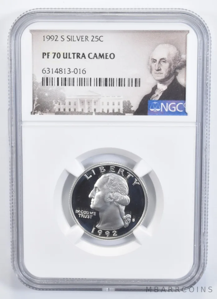 1992-S Washington Quarter SILVER PF70 Ucam NGC Special Label