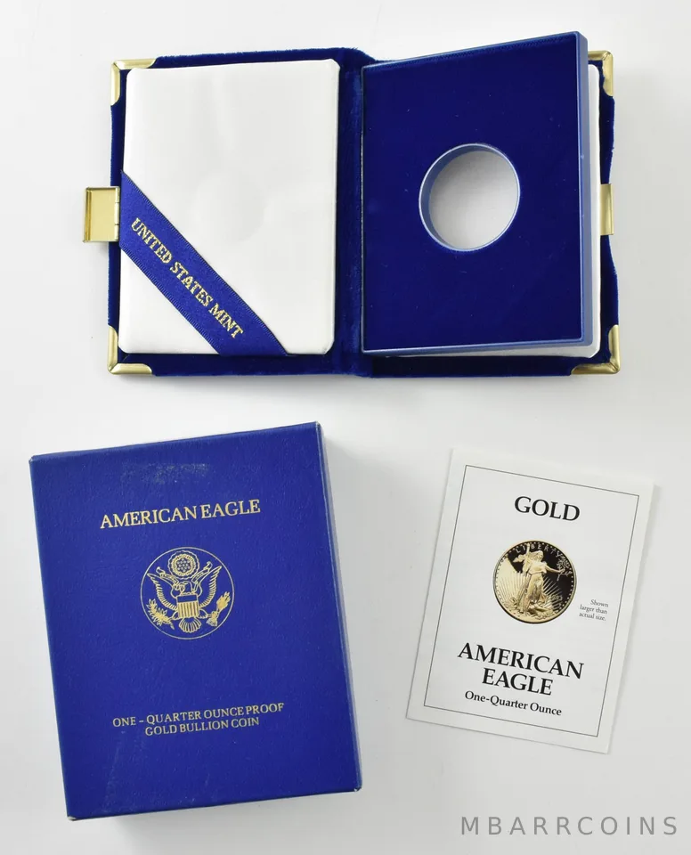 OGP 1993-P Gold Eagle 1/4 oz Proof - BOX & COA - NO COIN