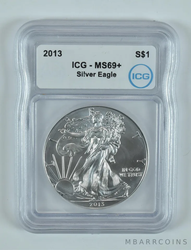 2013 American Silver Eagle MS69+ ICG