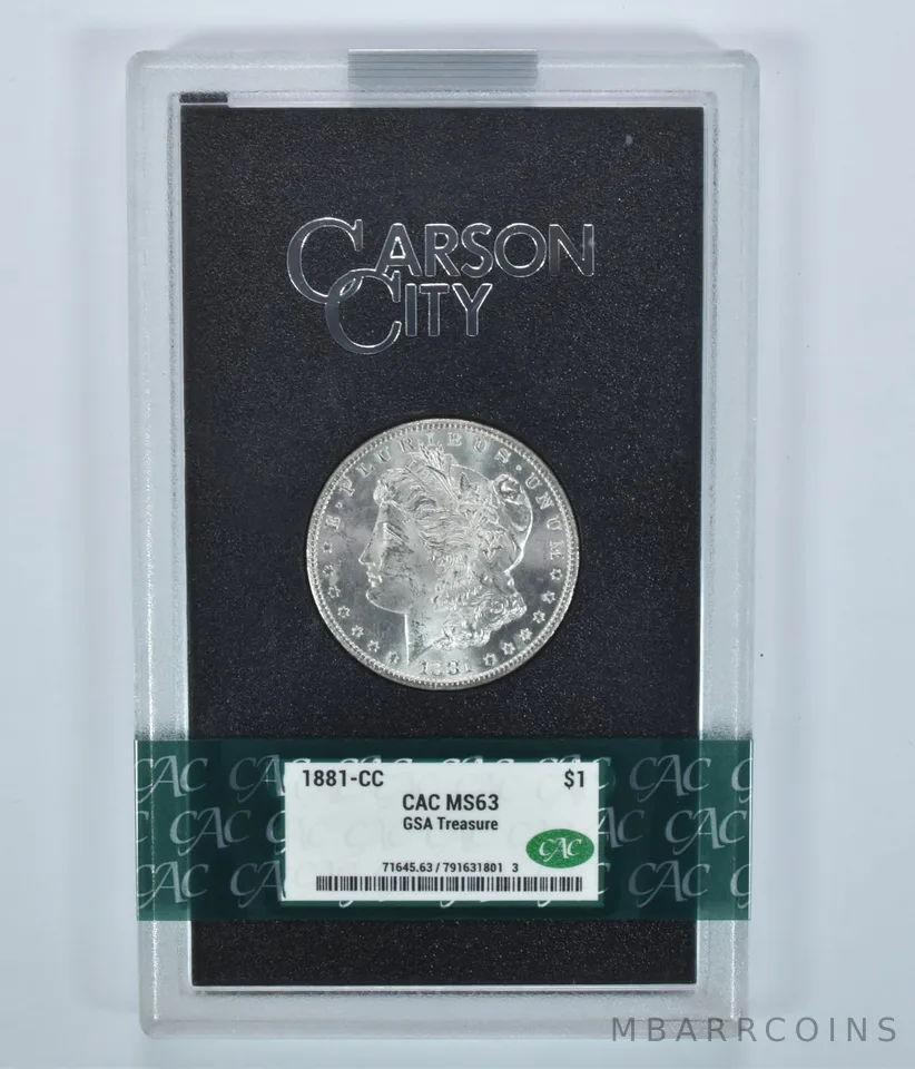 1881-CC Morgan Silver Dollar GSA Hoard MS63 CAC *7013