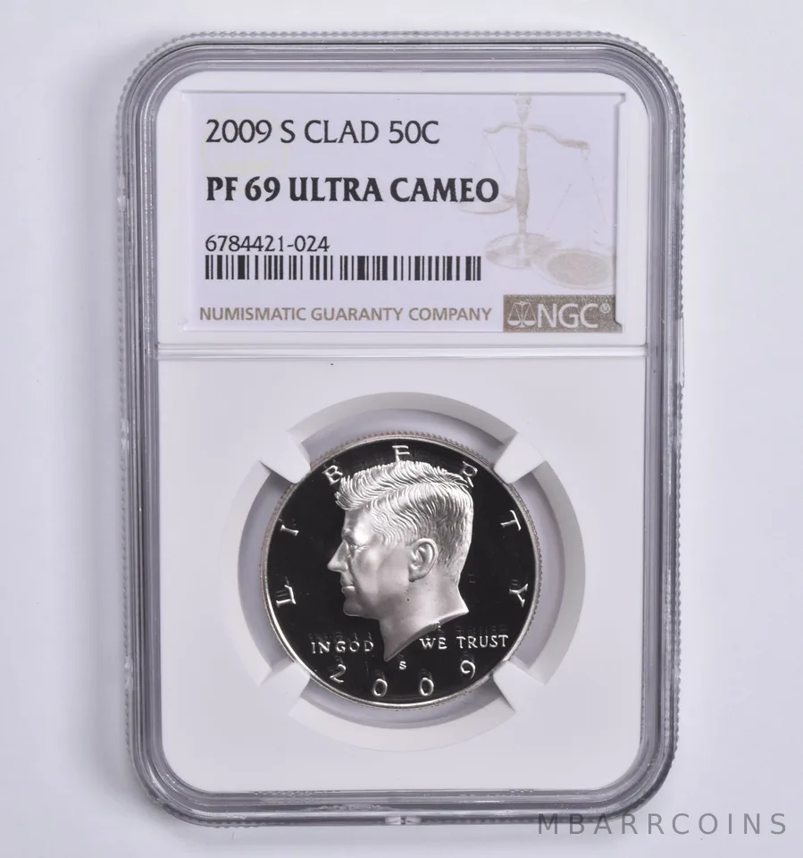 2009-S Kennedy Half Dollar CLAD 50c PF69 UCAM NGC Brown Lbl
