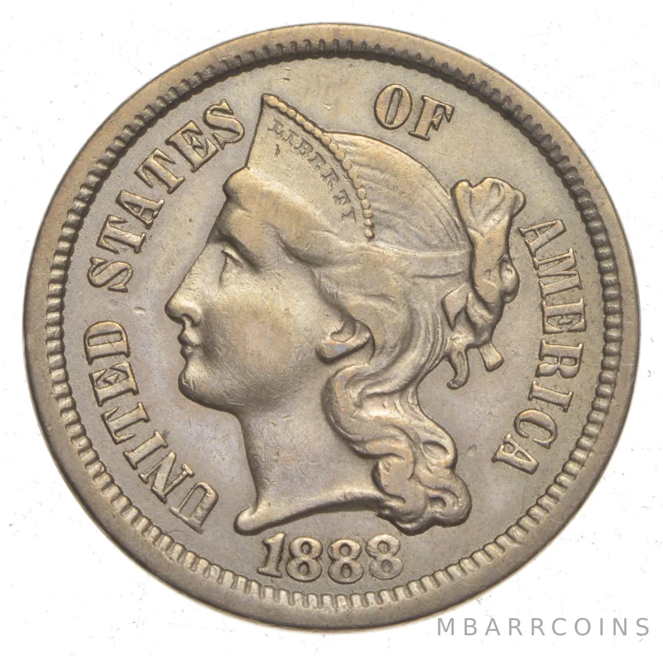 1888 Nickel Three-Cent Piece *9233