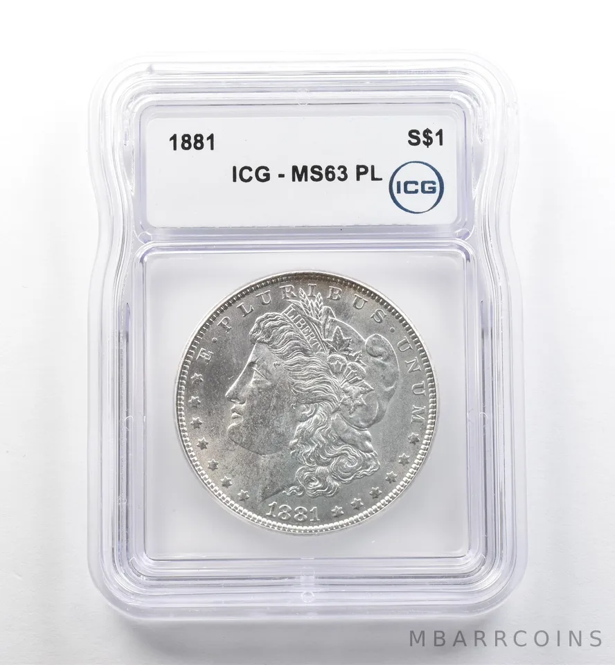 1881 Morgan Silver Dollar MS63 PL ICG *7480
